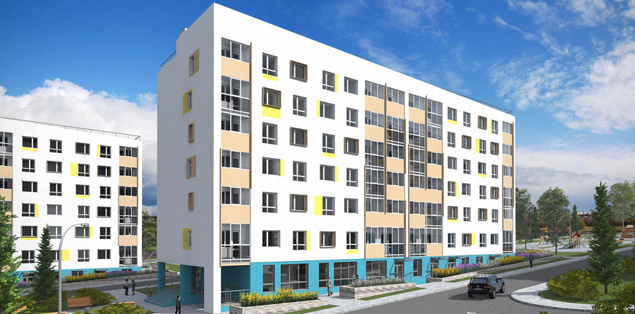 Проект 7-этажные жилые дома Нижегородская
область, п. Новинки