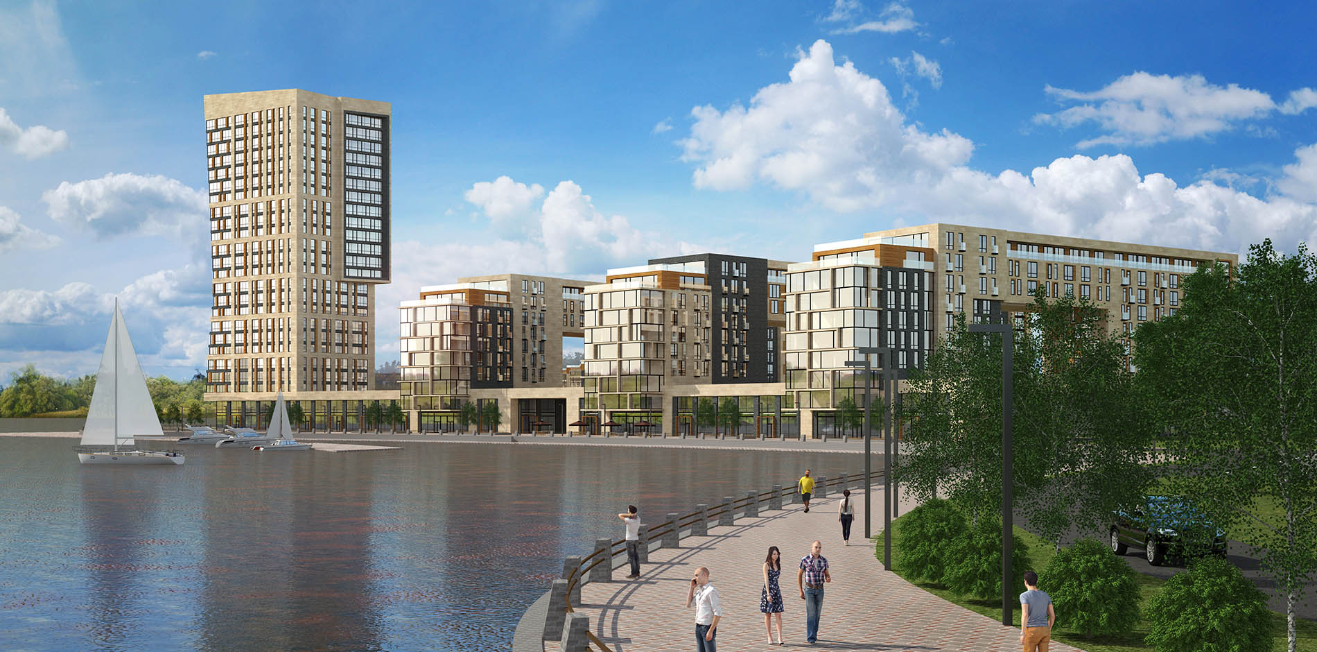 Проект Жилая застройка набережной озера Средний Кабан г. Казань