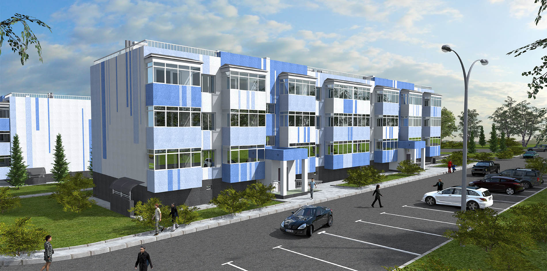 Проект 3-этажные жилые дома Нижегородская
область, п. Новинки