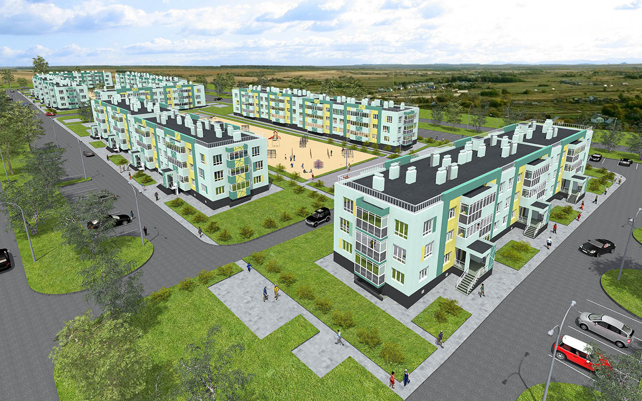Проект 3-этажные жилые дома Нижегородская
 область, п. Новинки